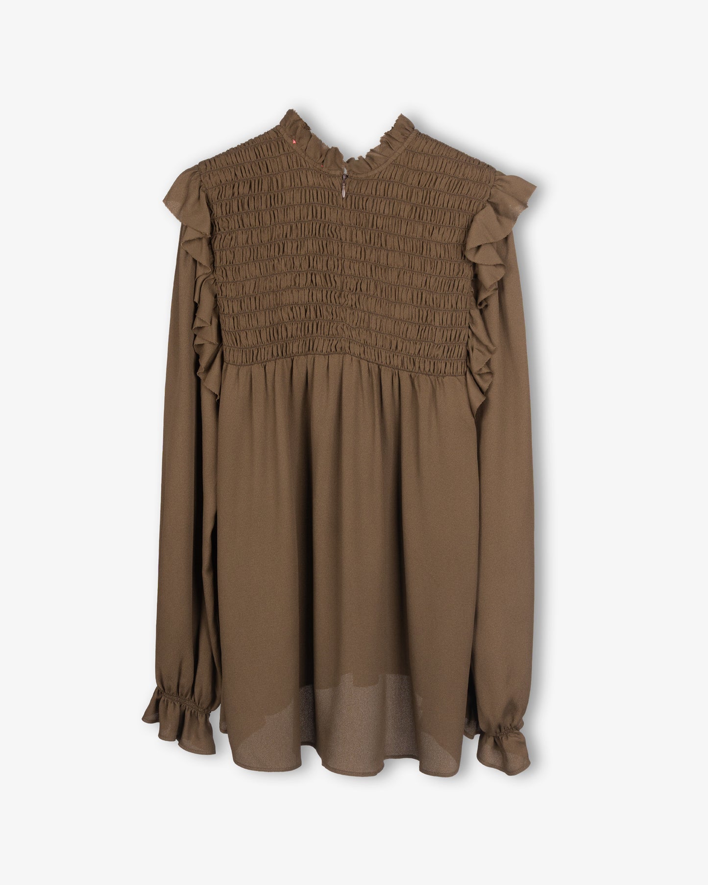 FORTE FORTE Mixed Silk Marocaine Long Sleeves Top Oud