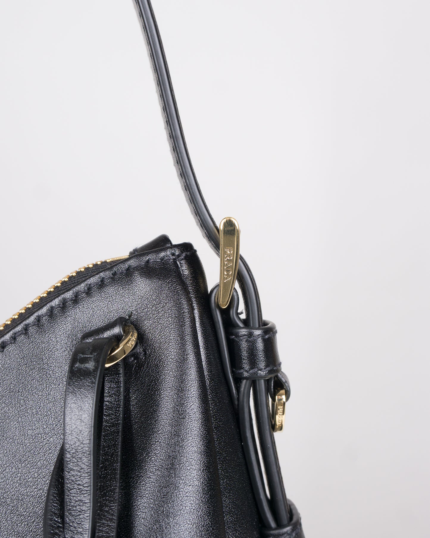PRADA Leather Handbag Black
