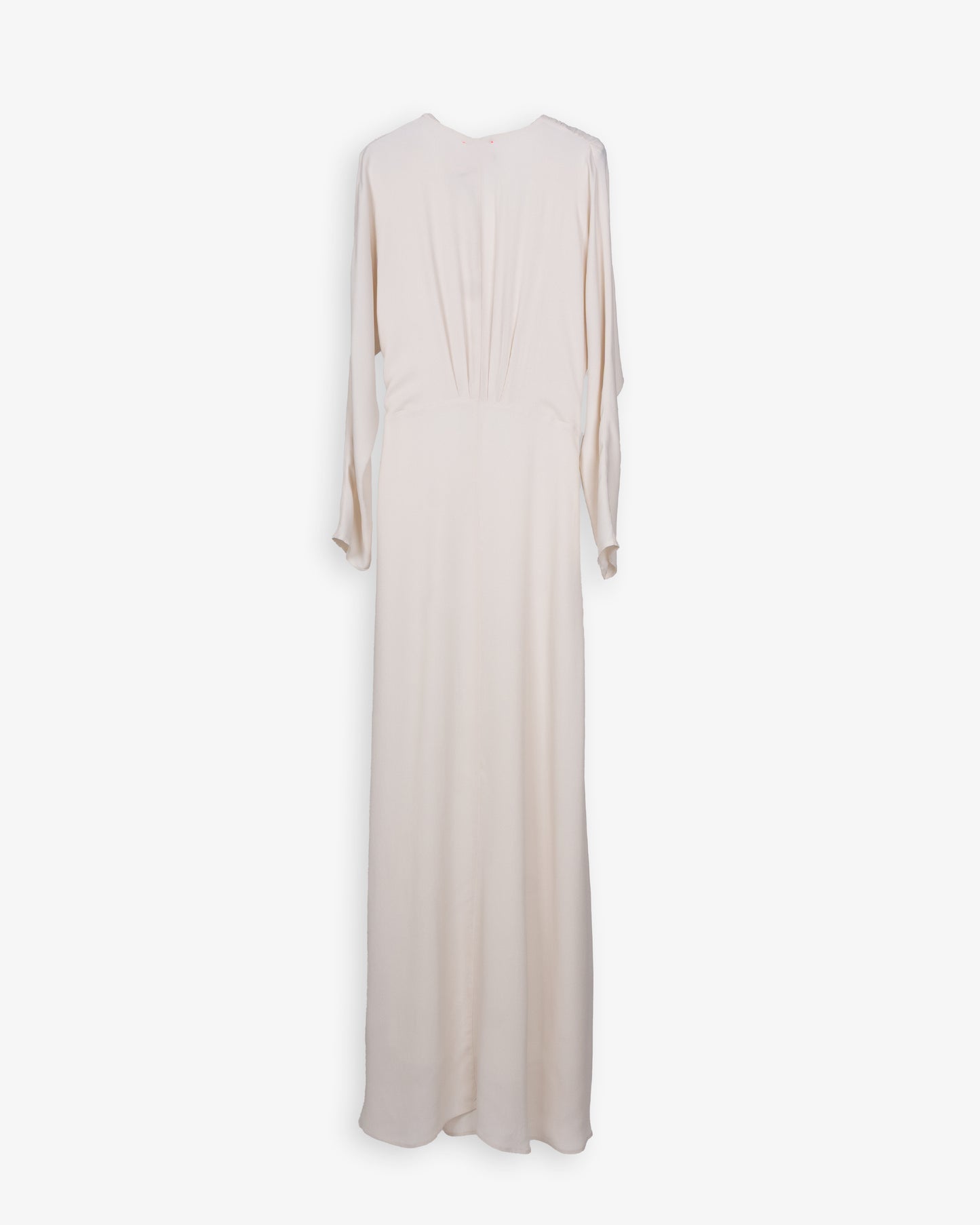 FORTE FORTE Mixed Silk Marocaine Sculpture Buckle Dress Avorio