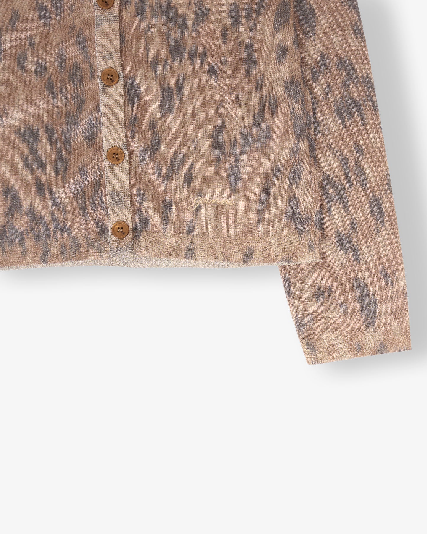 GANNI Printed Metalic Cardigan