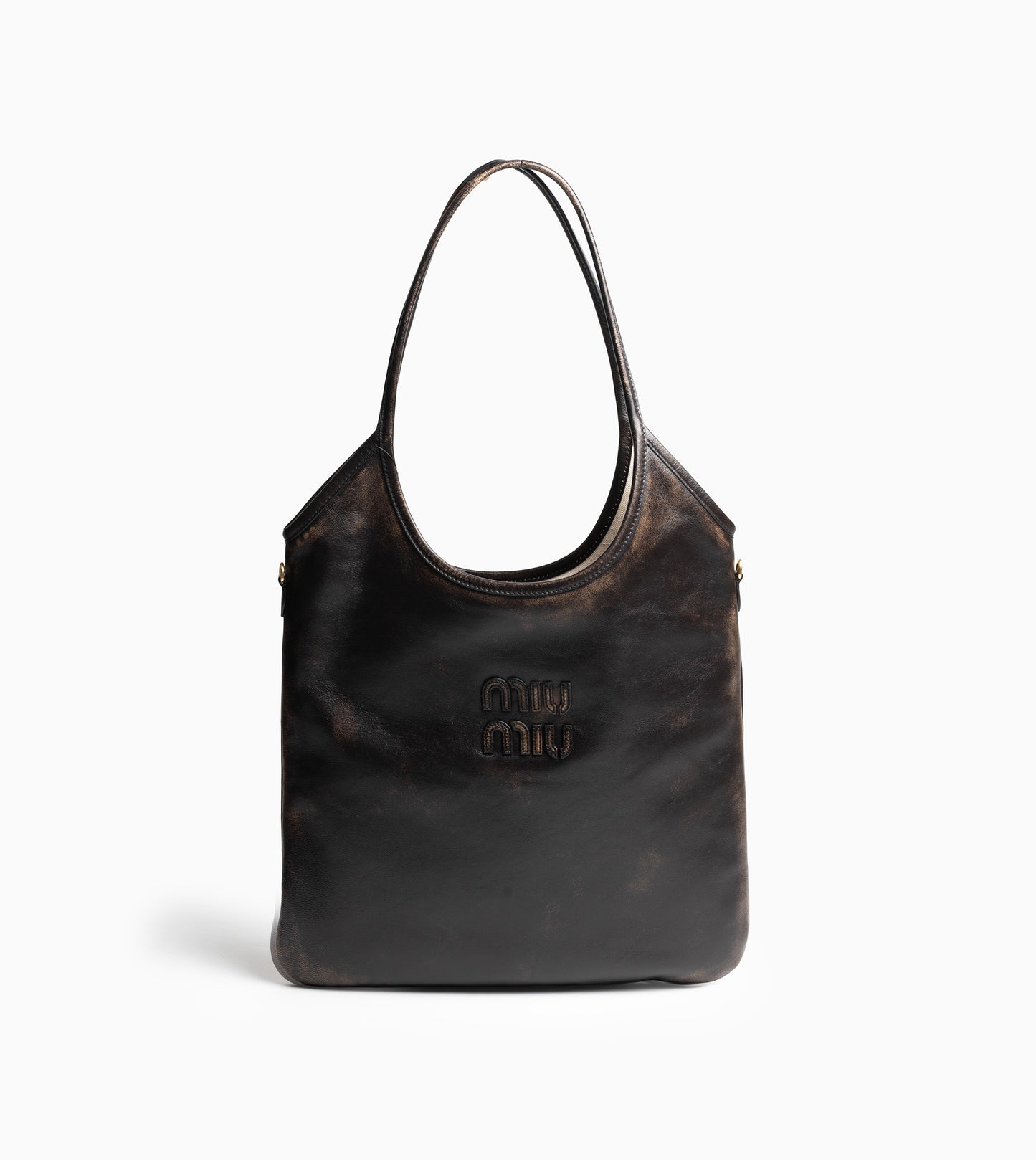 MIU MIU Ivy Leather Bag Caffe