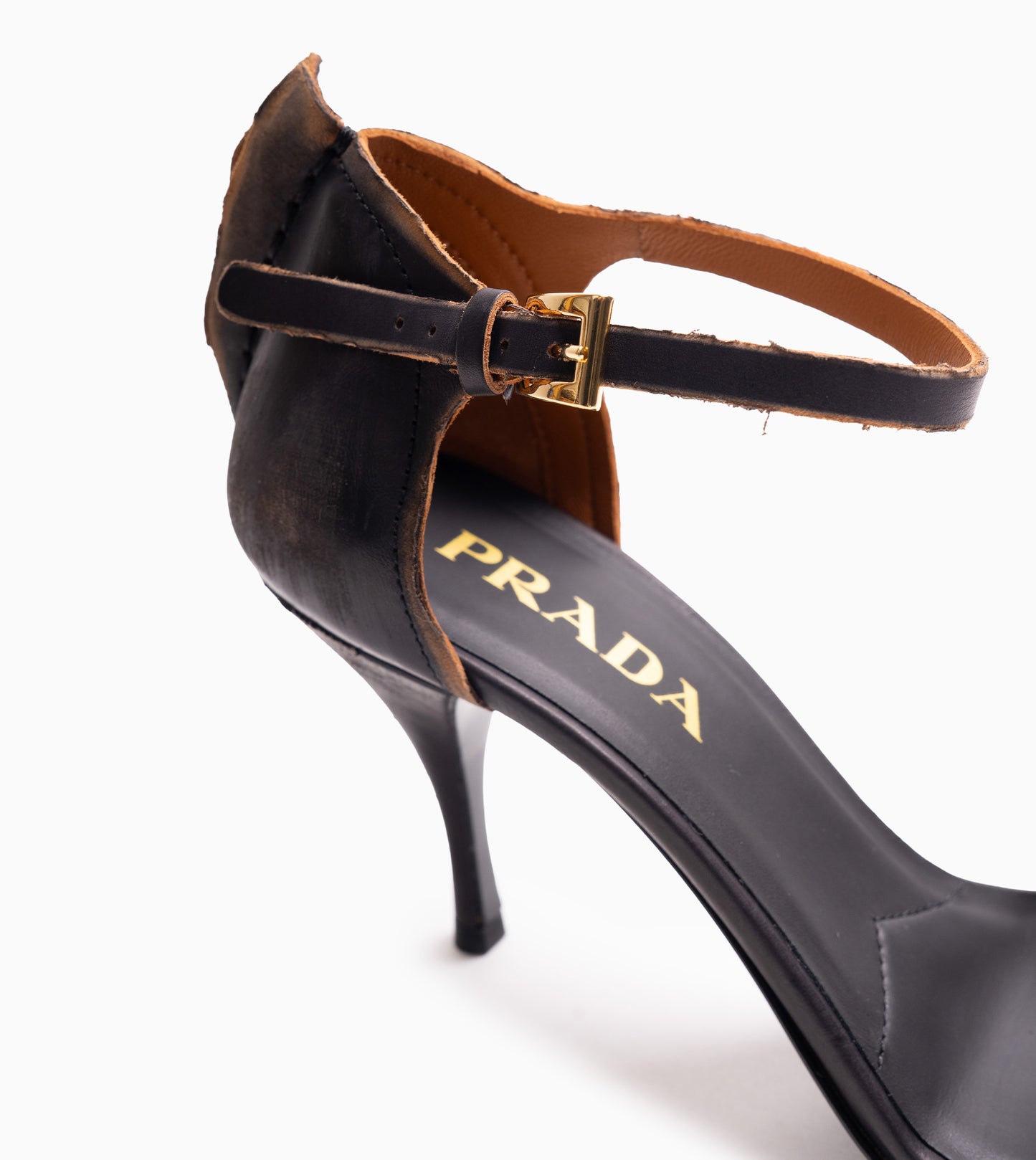 PRADA VITELLO OLD SANDAL