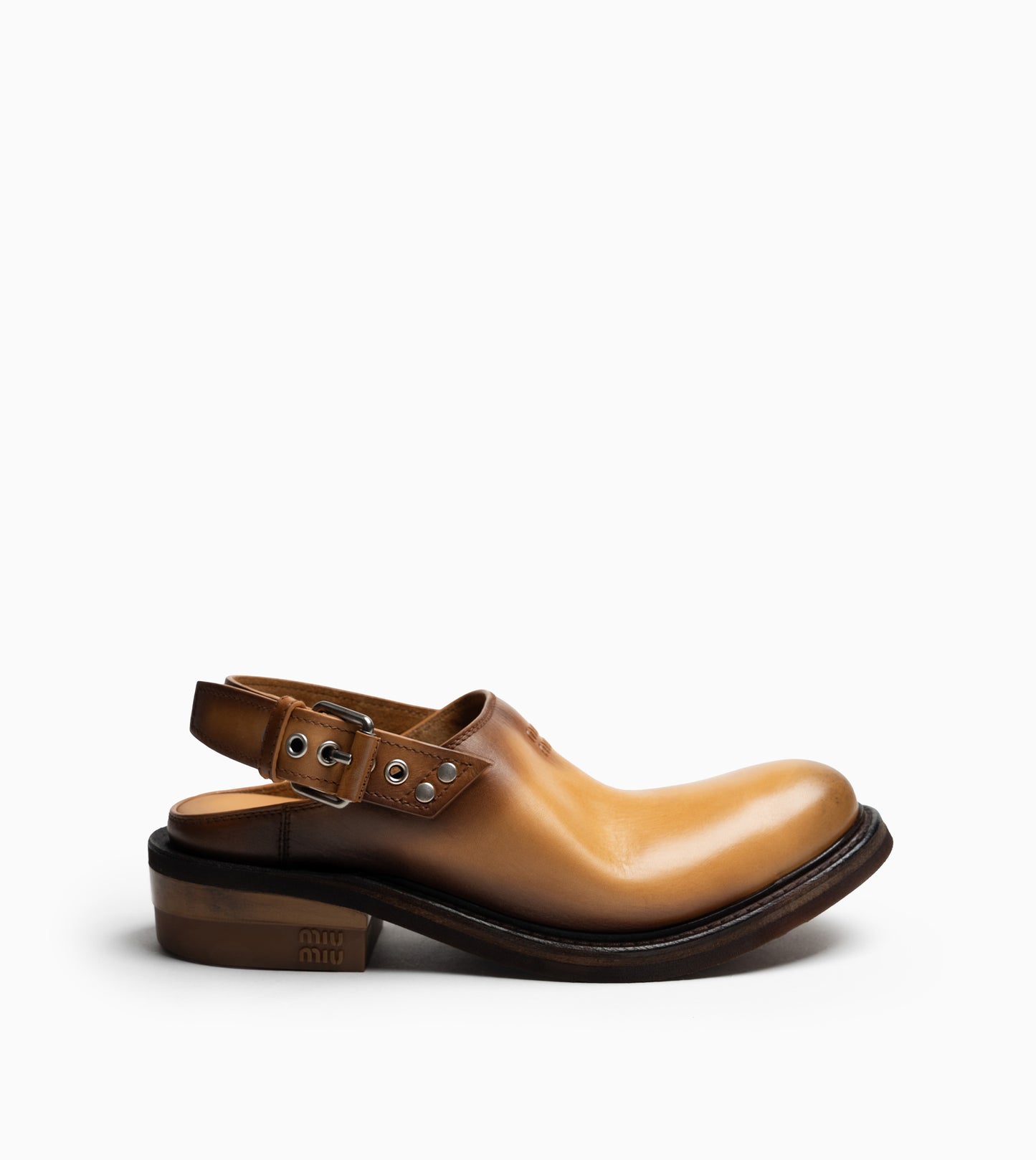 MIU MIU Open Heel Shoes Cuoio