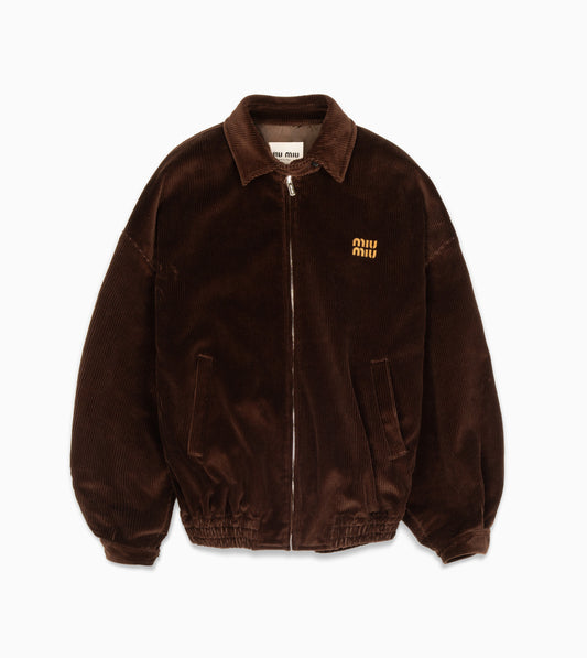 MIU MIU CORDUROY JACKET BROWN