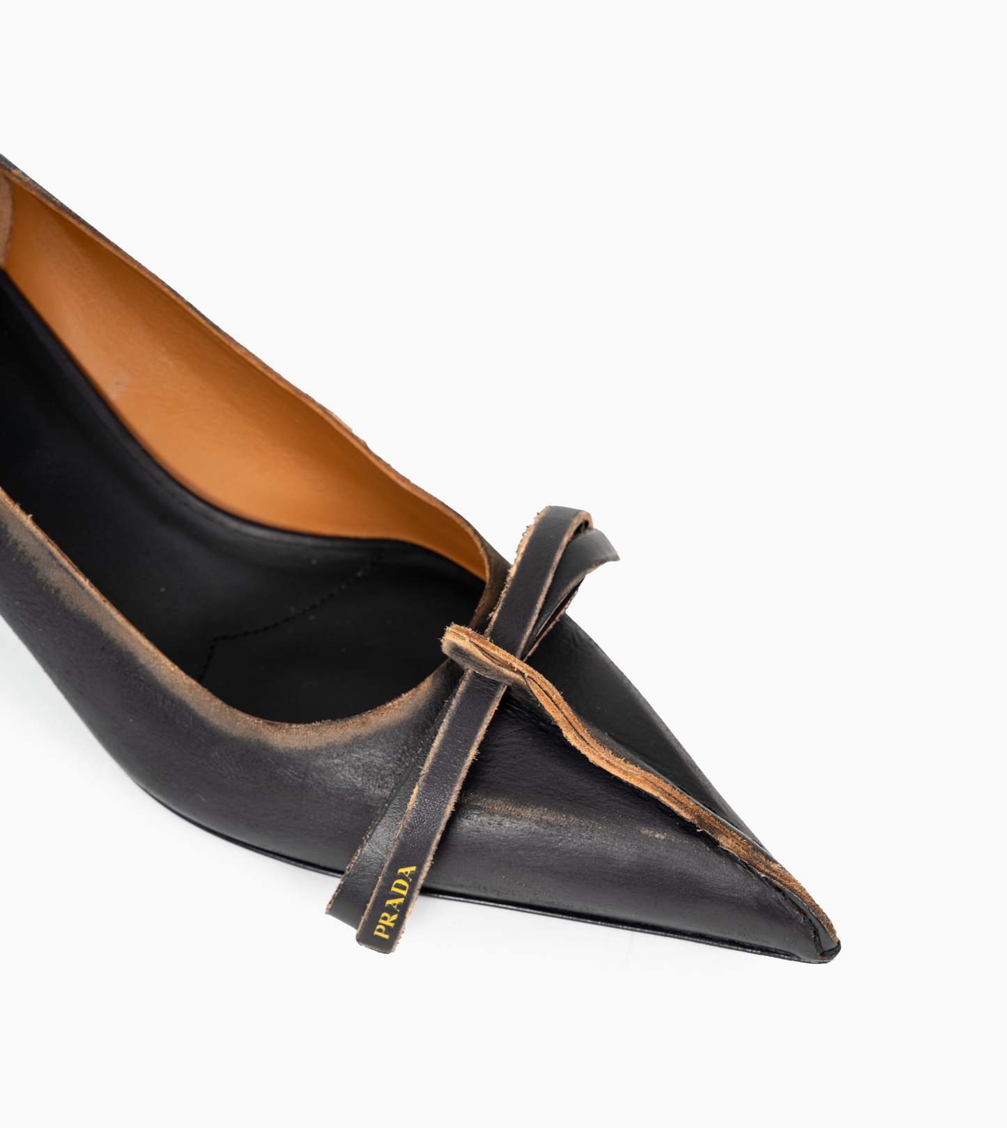 PRADA  PUMPS LEATHER VITELLO OLD