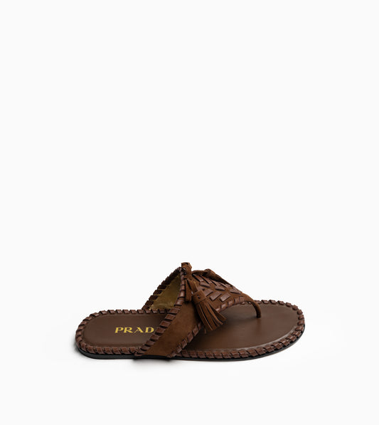 PRADA Thongs Cacao