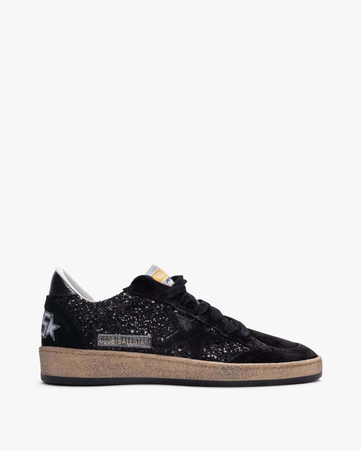 GOLDEN GOOSE Ballstar Glitter Upper Nylon Tongue Suede Toe Star & Spur