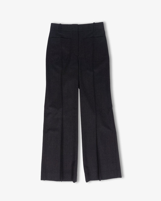 VICTORIA BECKHAM Alina Trousers Grey Melagne