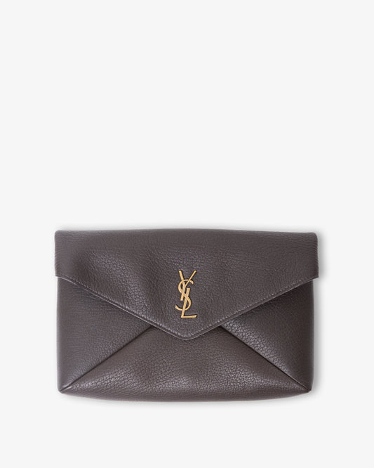 SAINT LAURENT YSL Pouch Envelope Chocolate