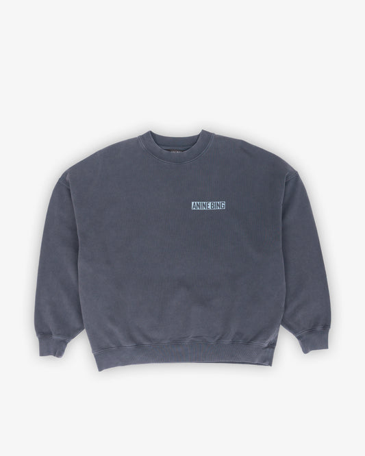 ANINE BING Miles Sweatshirt Palm Washed Black