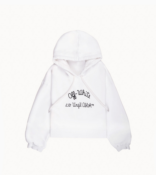OFF-WHITE- Tye Crop Hoodie