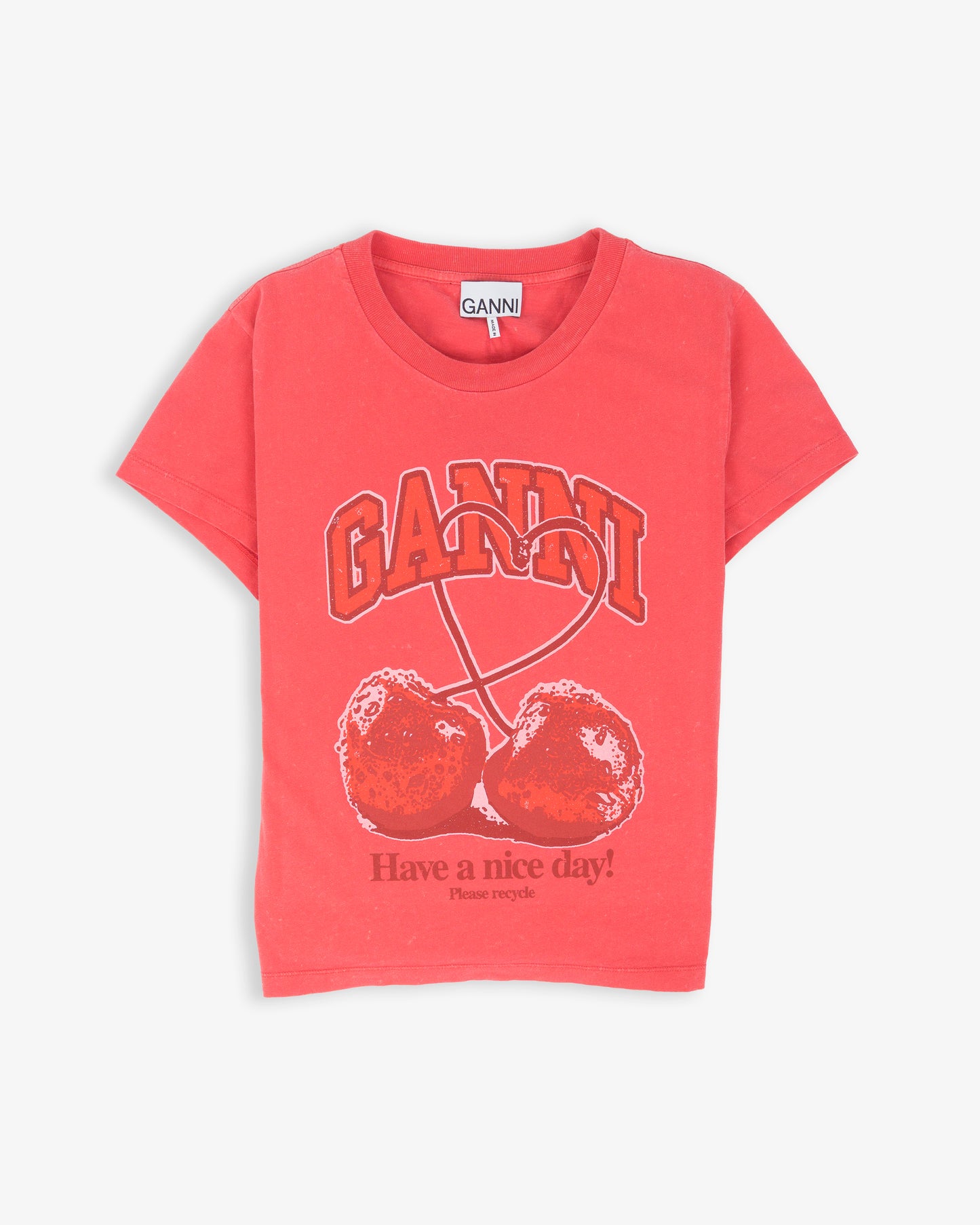 GANNI Future Jersey Baby Fit Cherry High Risk Red