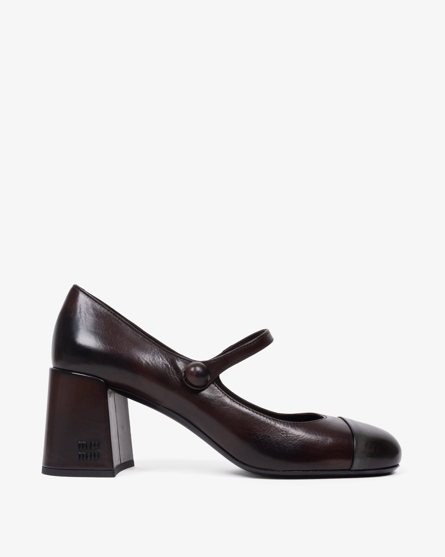 MIU MIU Leather Pumps Moro & Black