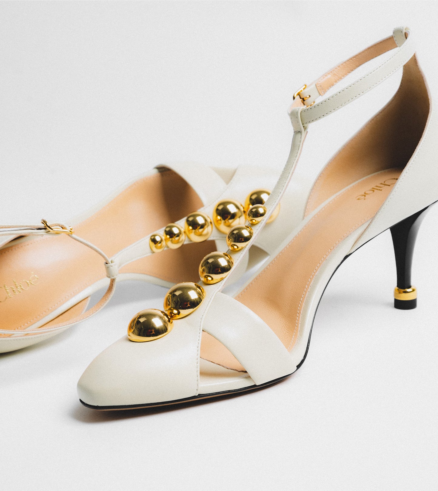 CHLOÉ Eggshell Sandals White