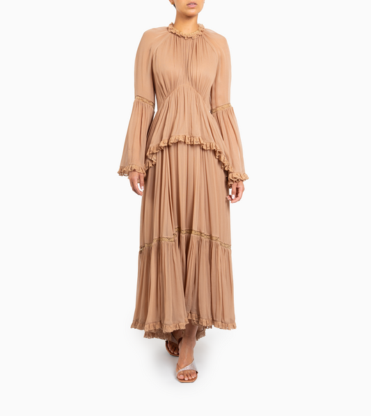 ZIMMERMANN- Hypnotic Peplum Flutter Dress