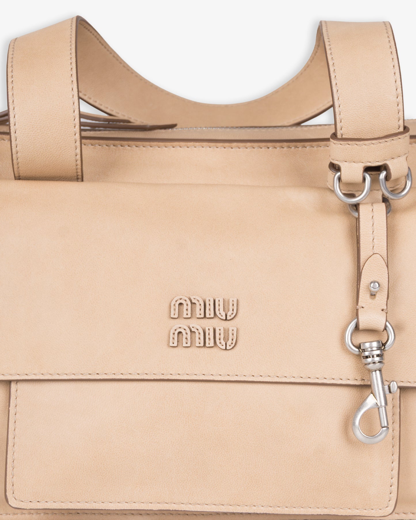 MIU MIU Leather Handbag Sabbia