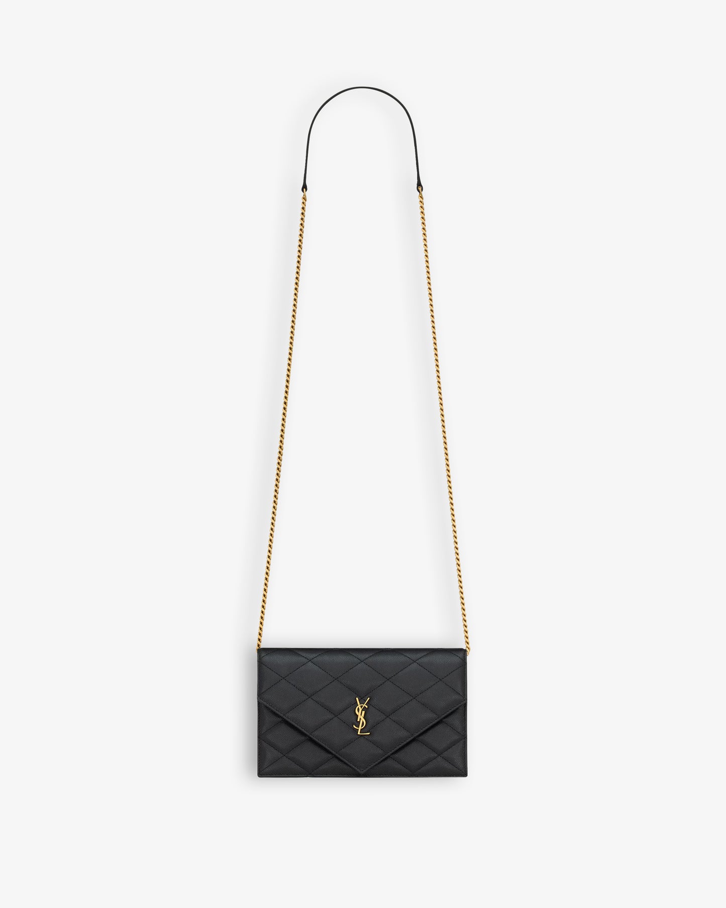 SAINT LAURENT YSL Chain Wallet with Remov. Strap Shoul Black