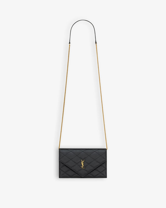 SAINT LAURENT YSL Chain Wallet with Remov. Strap Shoul Black