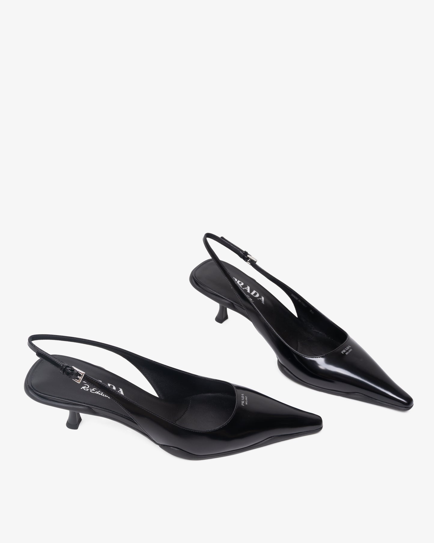 PRADA Open Hell-Shoes Black