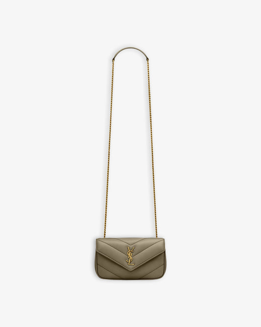 SAINT LAURENT YSL M.Bag with Removable Chain DK Strong Moss