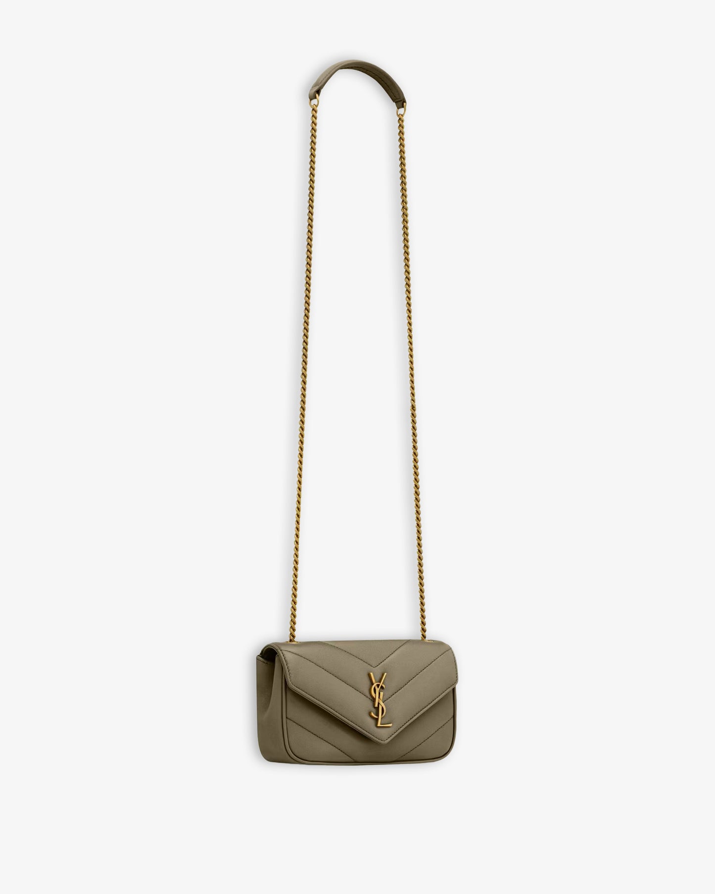 SAINT LAURENT YSL M.Bag with Removable Chain DK Strong Moss