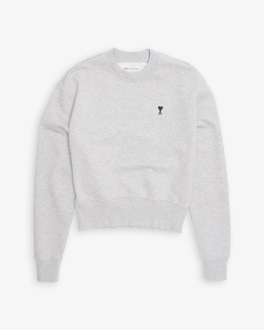 AMI PARIS Sweatshirt with Contrasted Ami de Coeur  Ash Grey