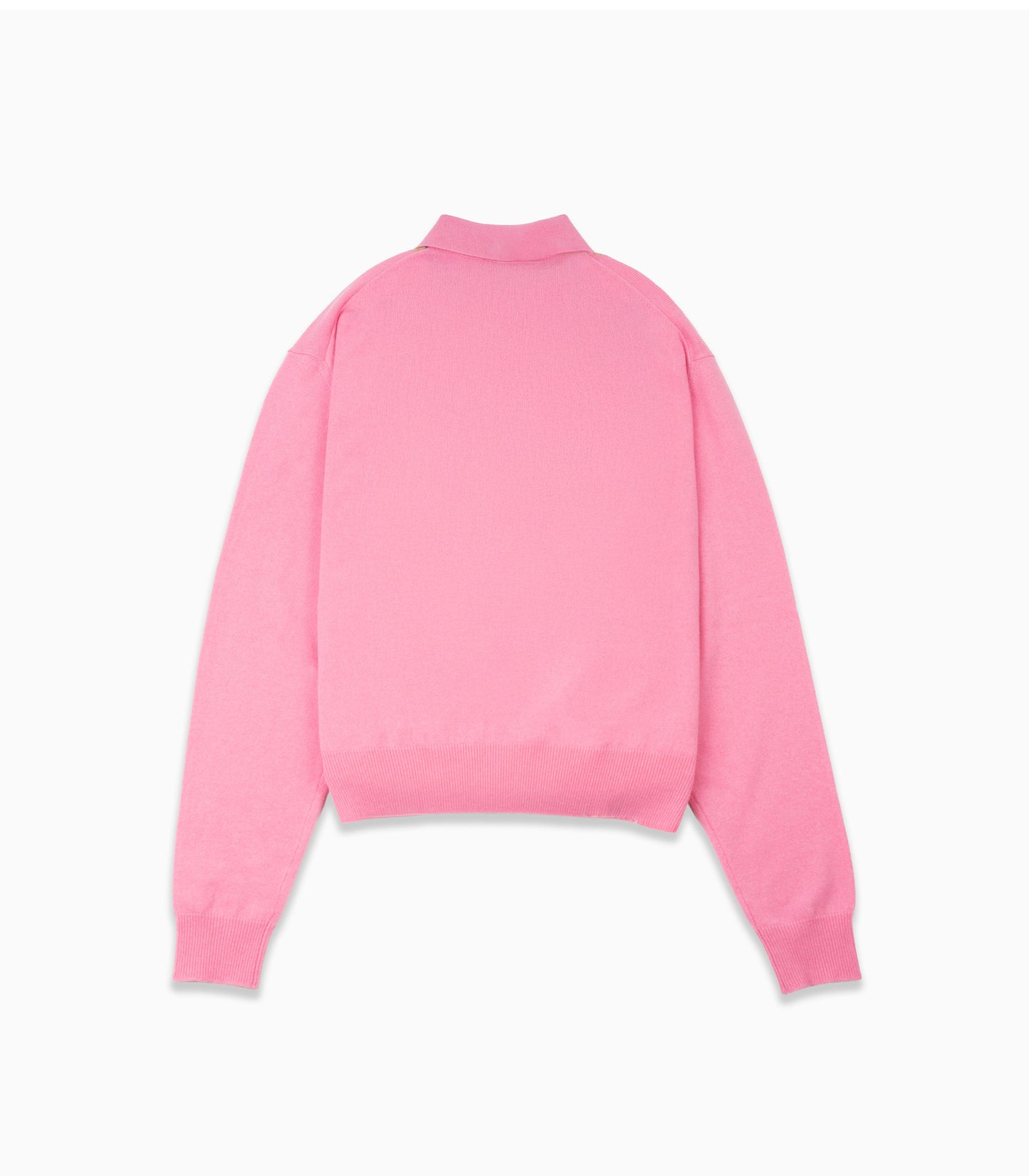 MIU MIU CASMERE ARGYLE POLO PINK