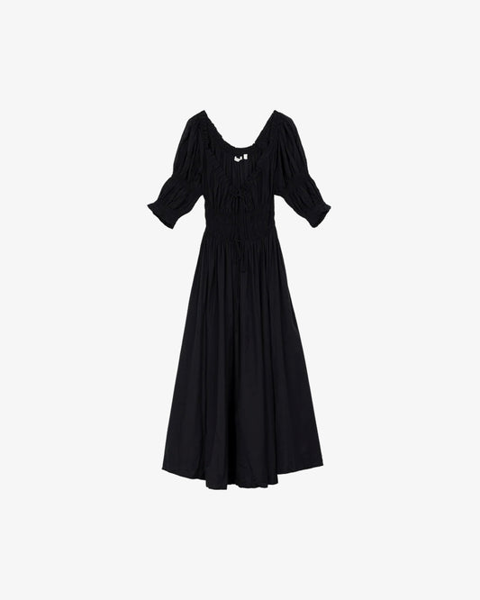 DÔEN Ischia Poplin Dress Black