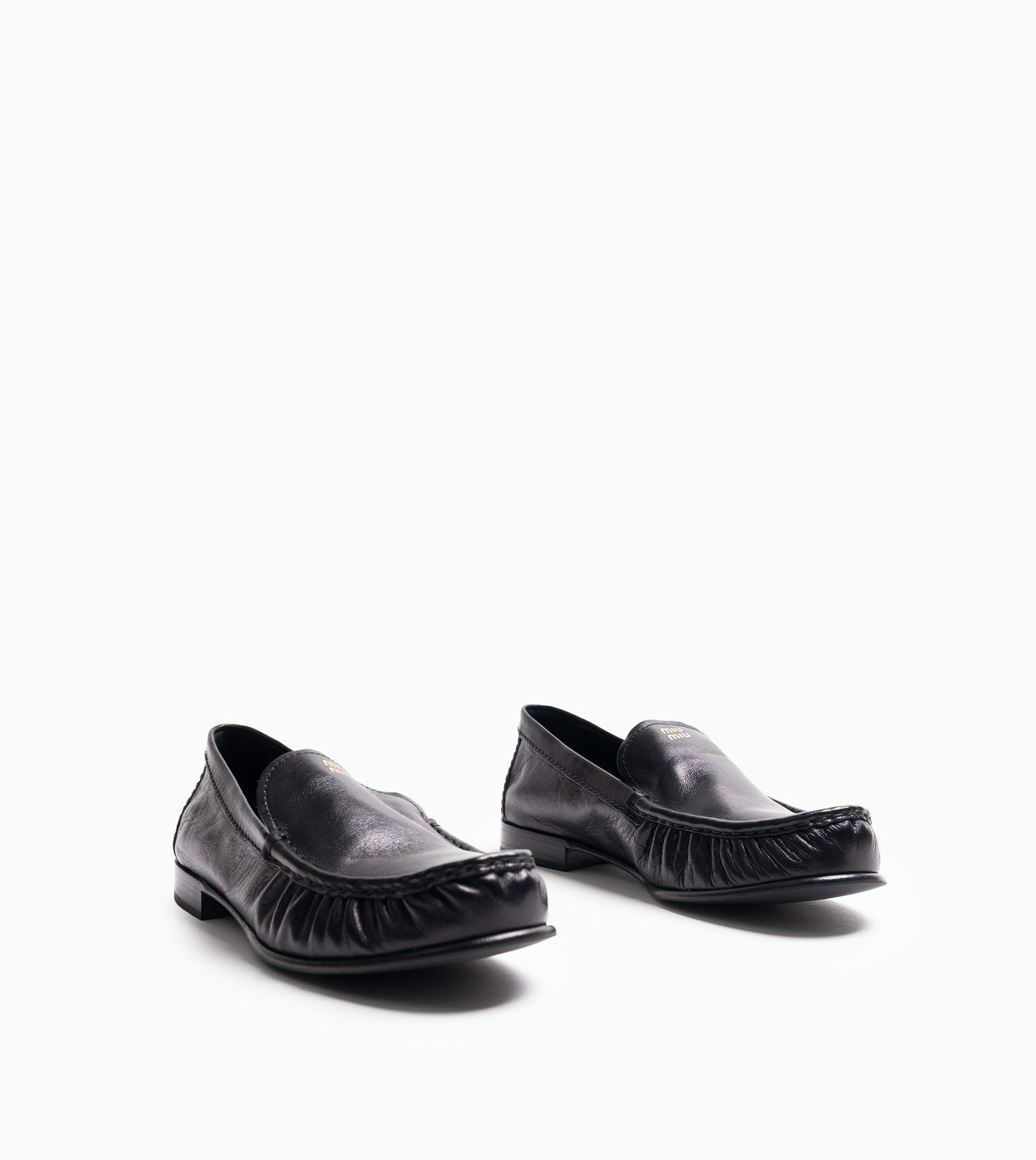 MIU MIU LOAFER BUFALO LEATHER BLACK