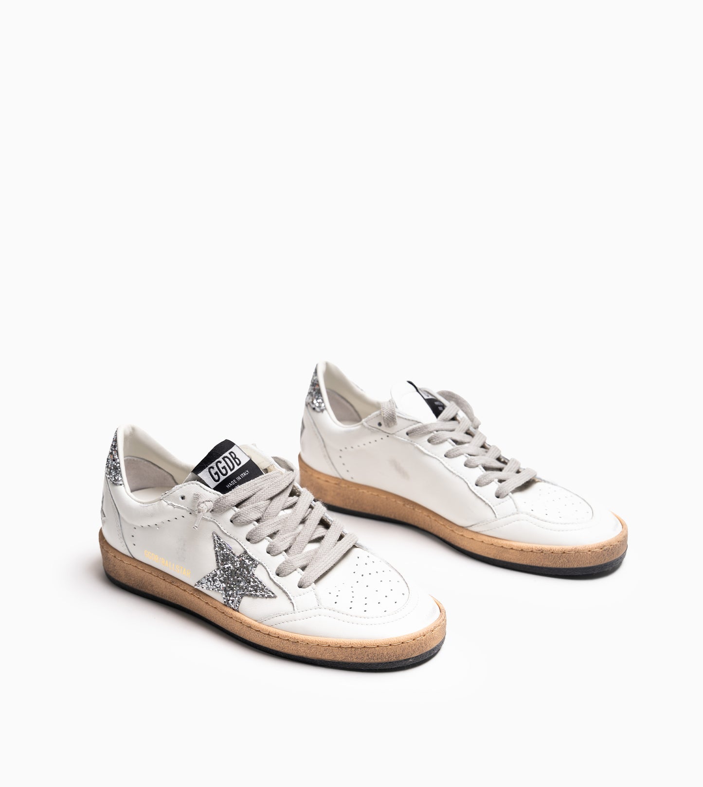 GOLDEN GOOSE Ballstar Nappa Upper & Spur Glitter Star & Heel