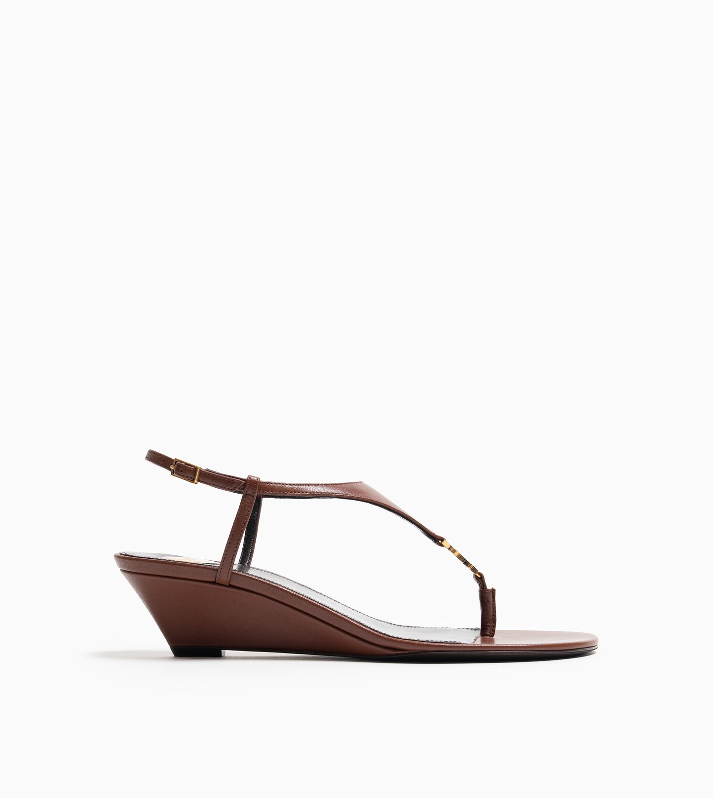 SAINT LAURENT CASSANDRE SANDAL BROWN