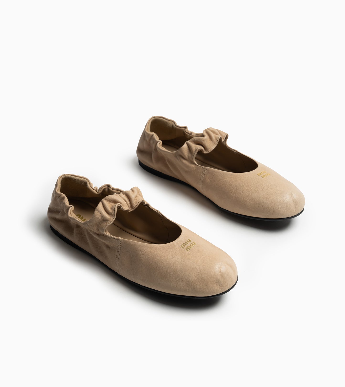 MIU MIU Flat - Heeled Shoes Leather Corda