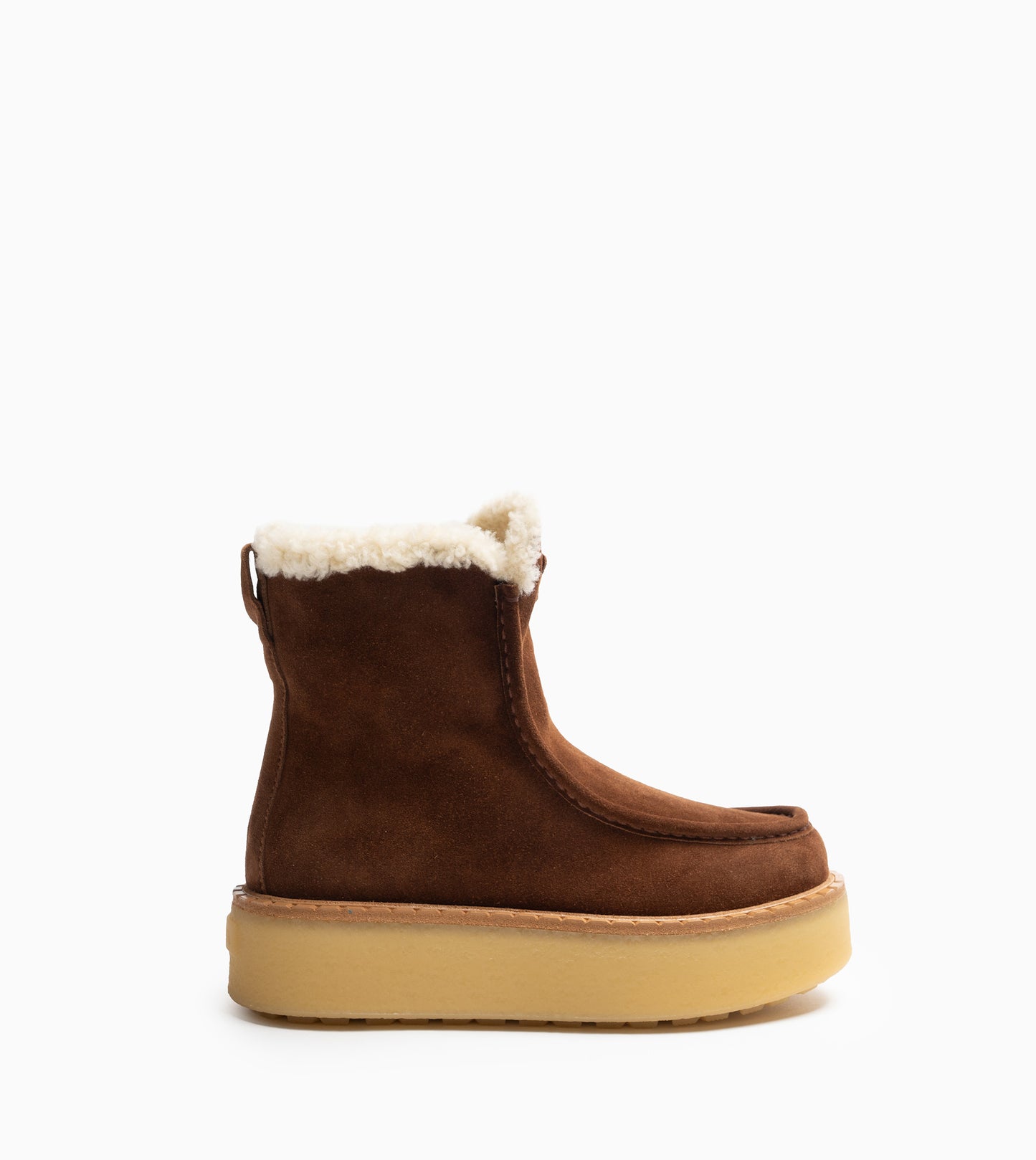 PRADA SCAMOSCIATO ANKLE BOOTS CACAO