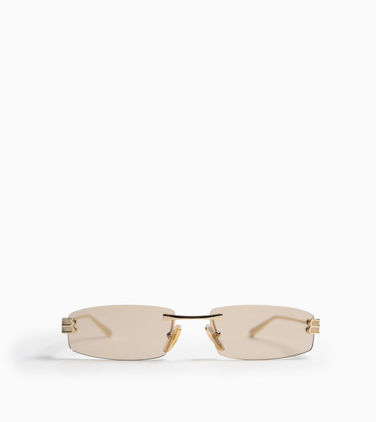 BALENCIAGA Sunglasses Gossip Rectangle Light Gold