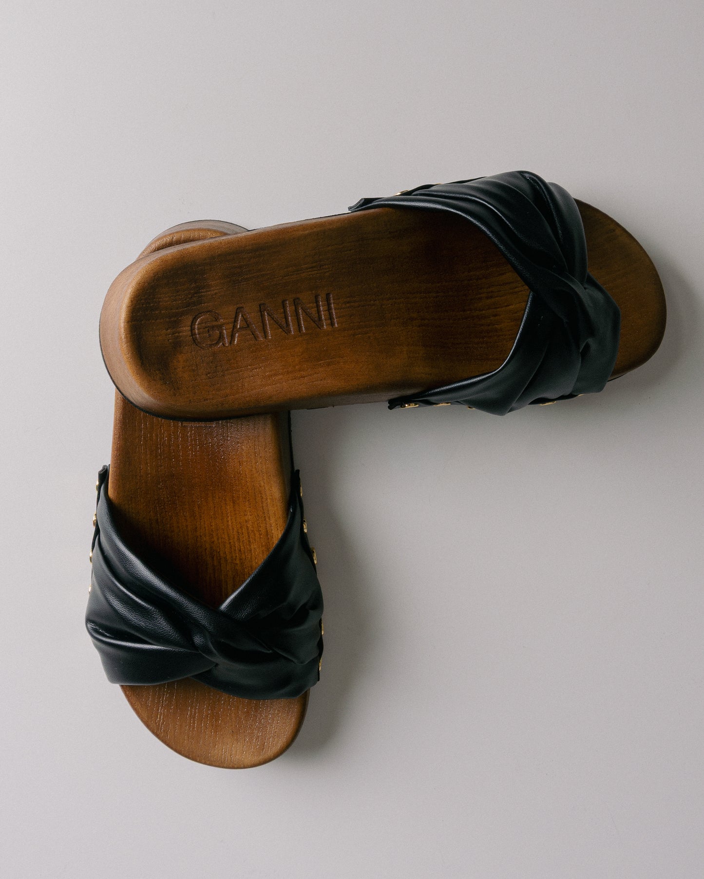 GANNI Tia Fairy Clog Nappa Black