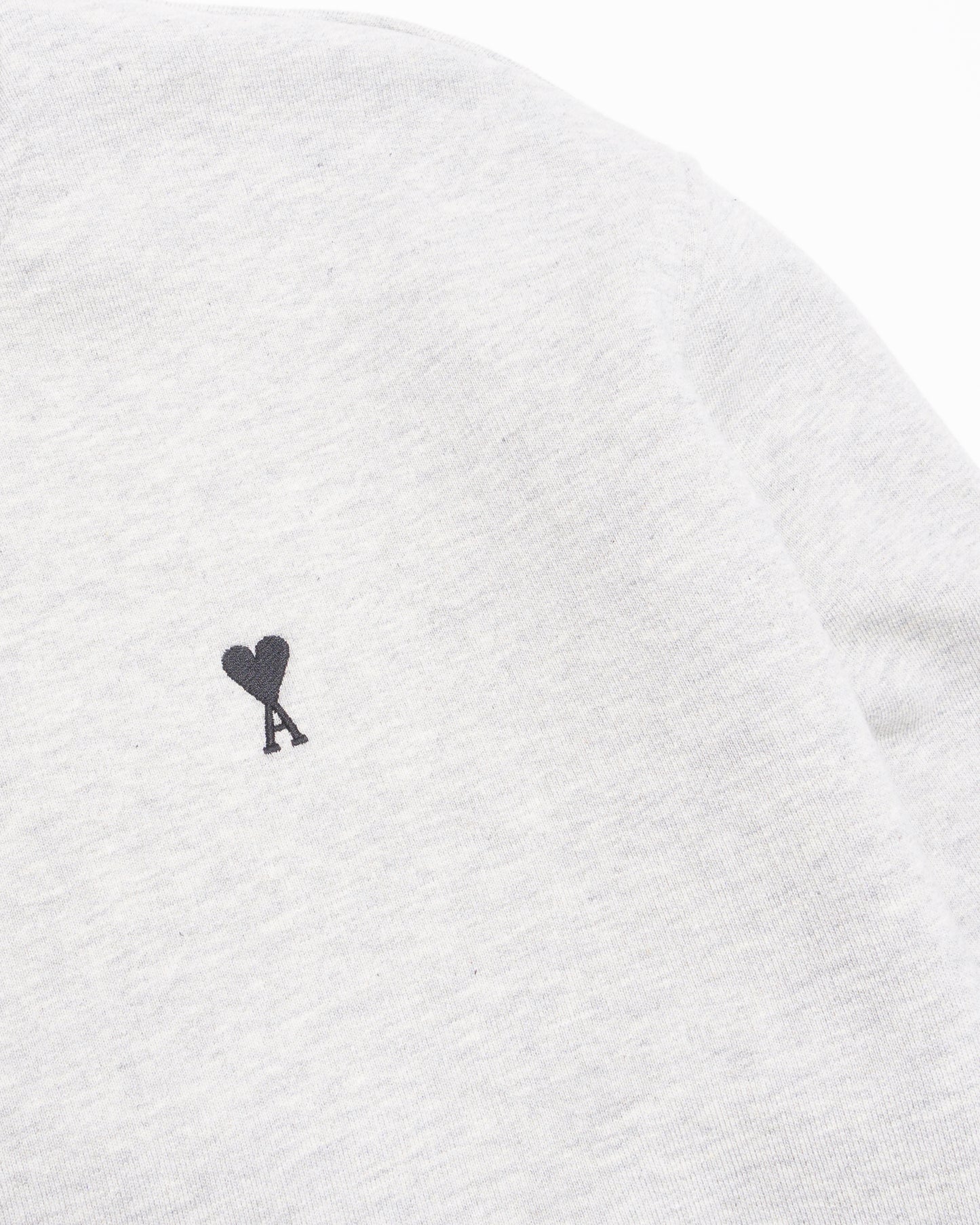 AMI PARIS Sweatshirt with Contrasted Ami de Coeur  Ash Grey