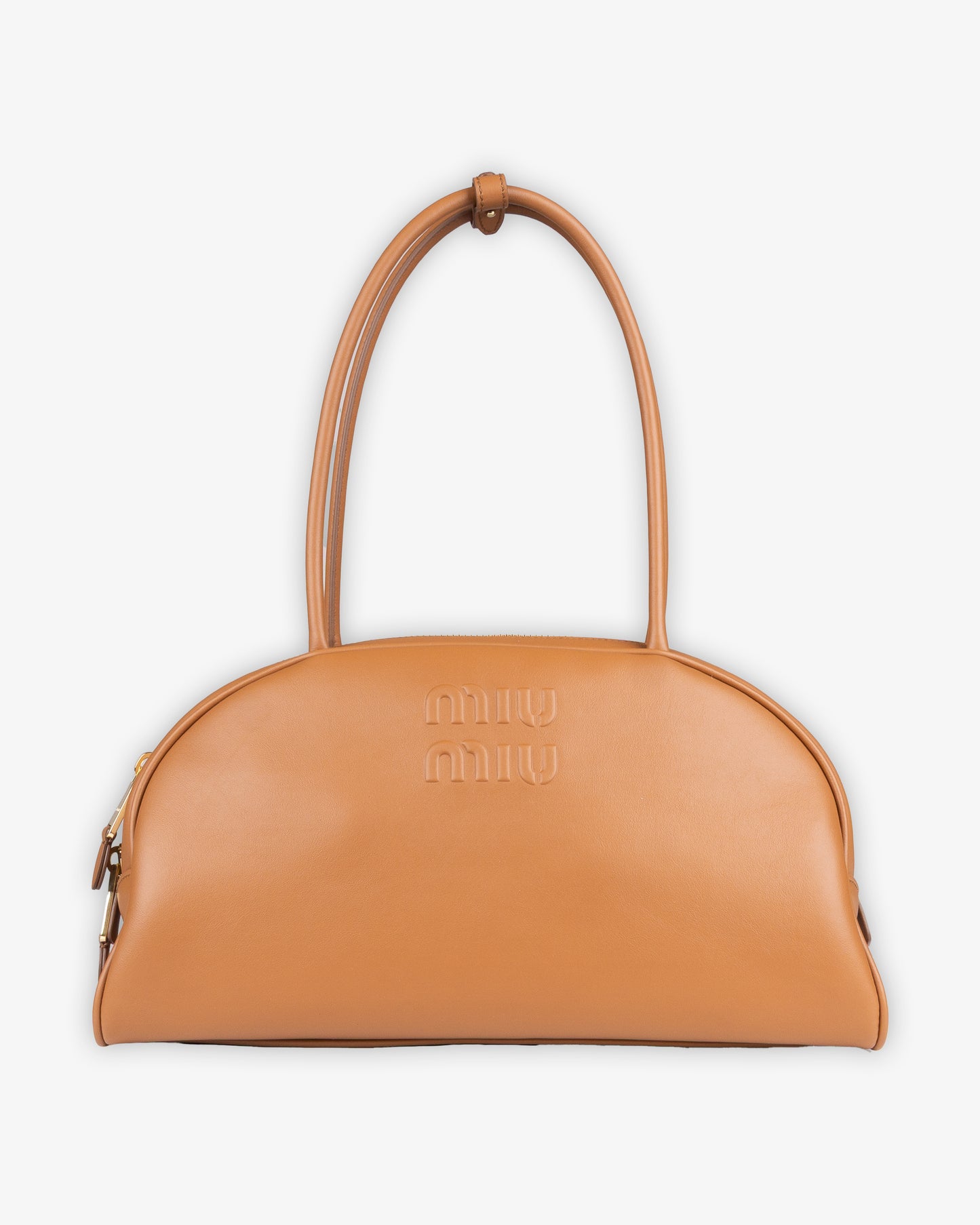 MIU MIU Beau Leather Bag Cognac