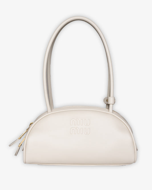 MIU MIU Beau Leather Handbag Talco