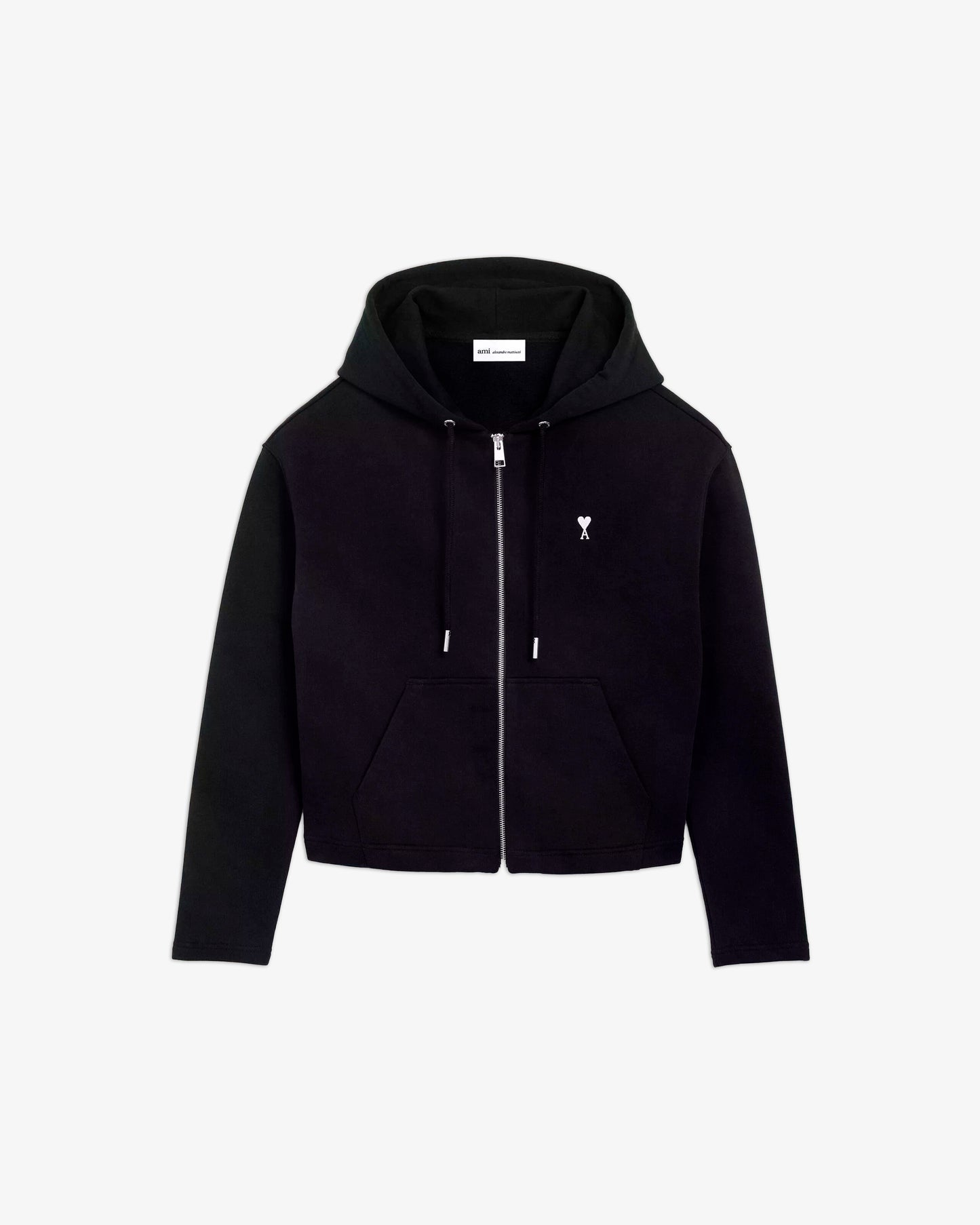 AMI PARIS Zipped Hoodie Ami de Coeur Hoodie Black