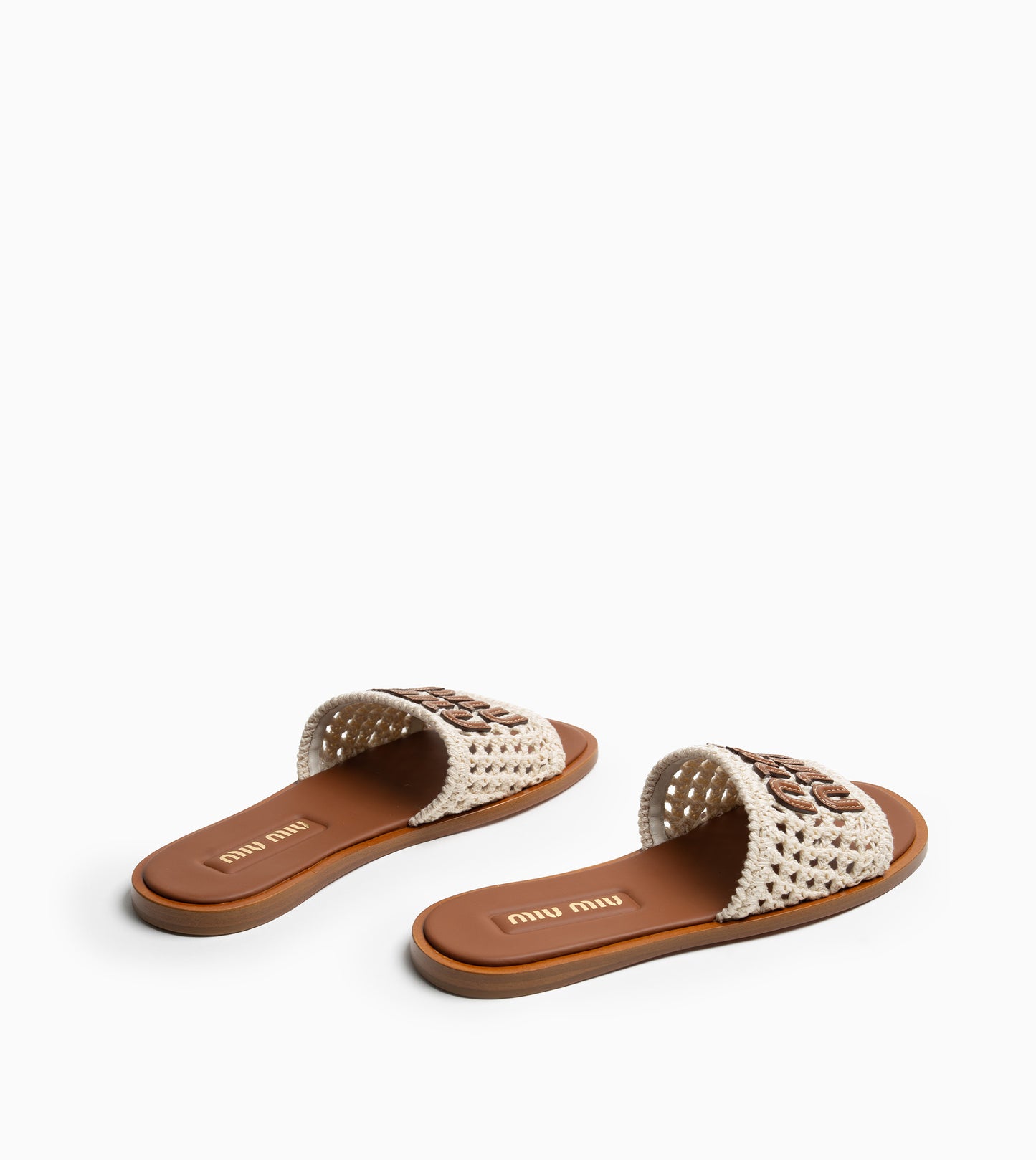 MIU MIU Crochet Sandals Avory