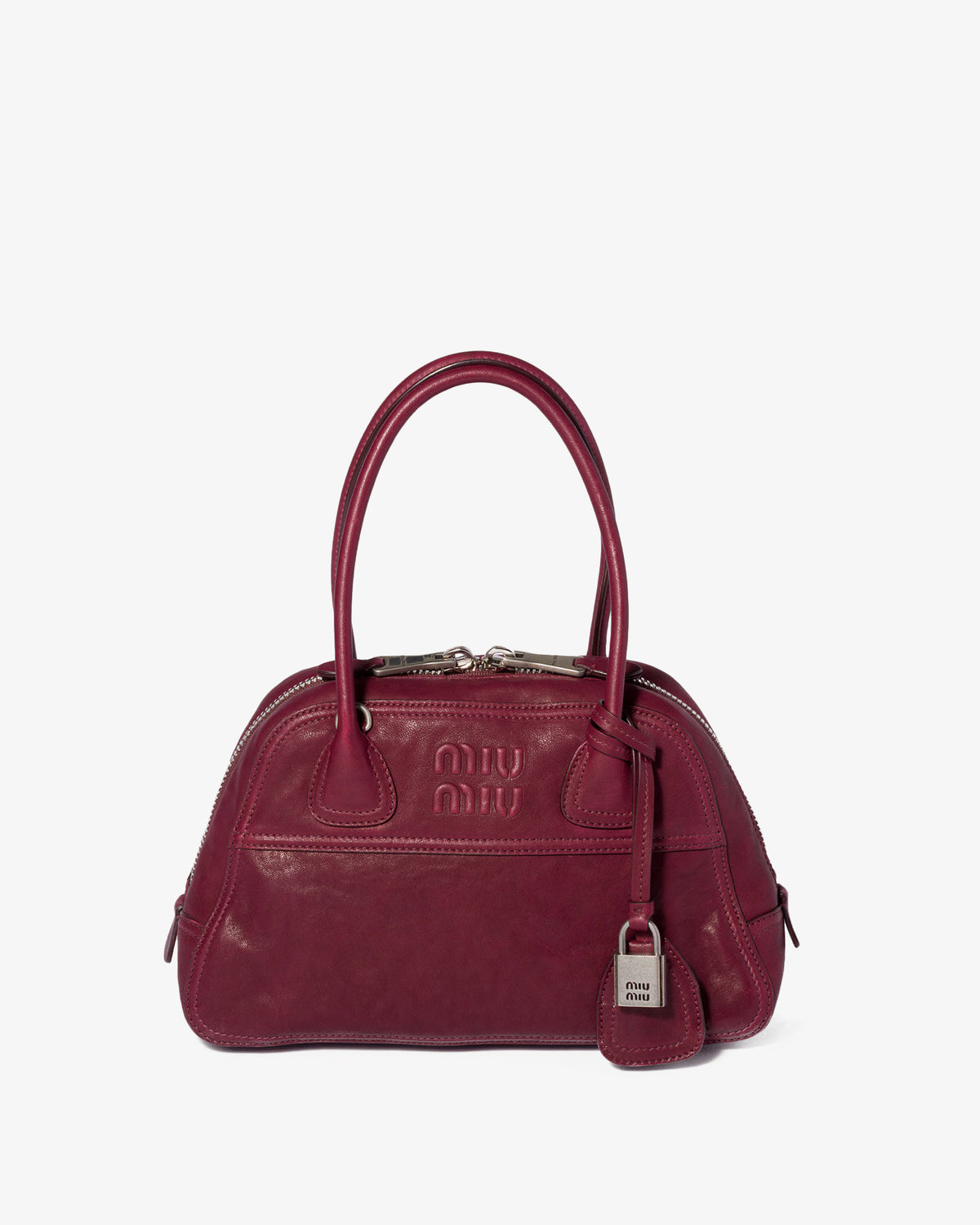MIU MIU Vivant Nappa Aviato Bag Amaranto