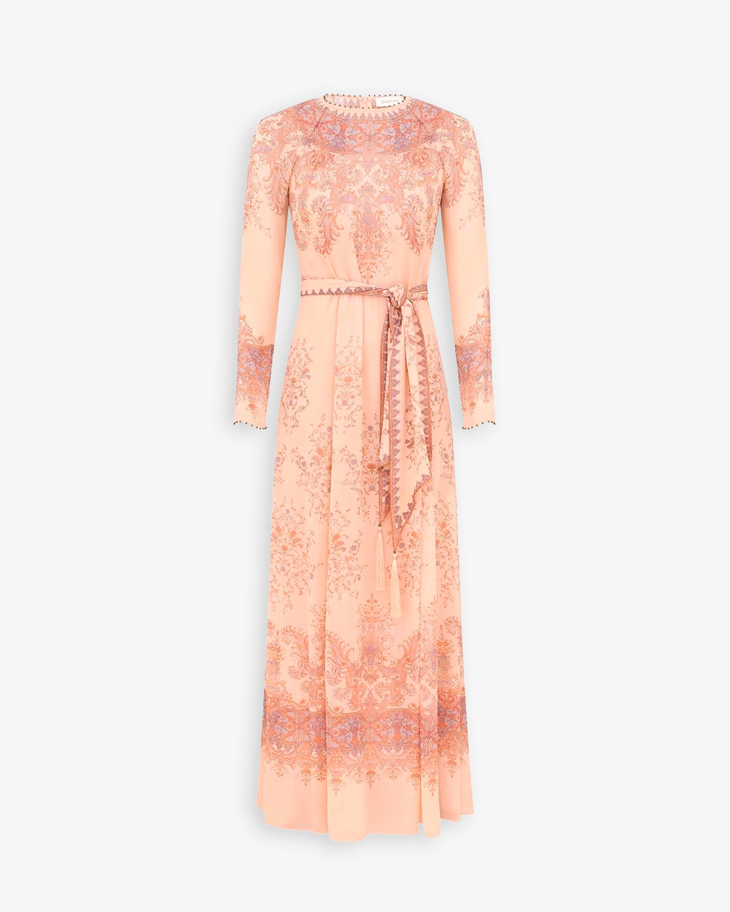 ZIMMERMANN Valiant Sheath Dress Peach Paisley