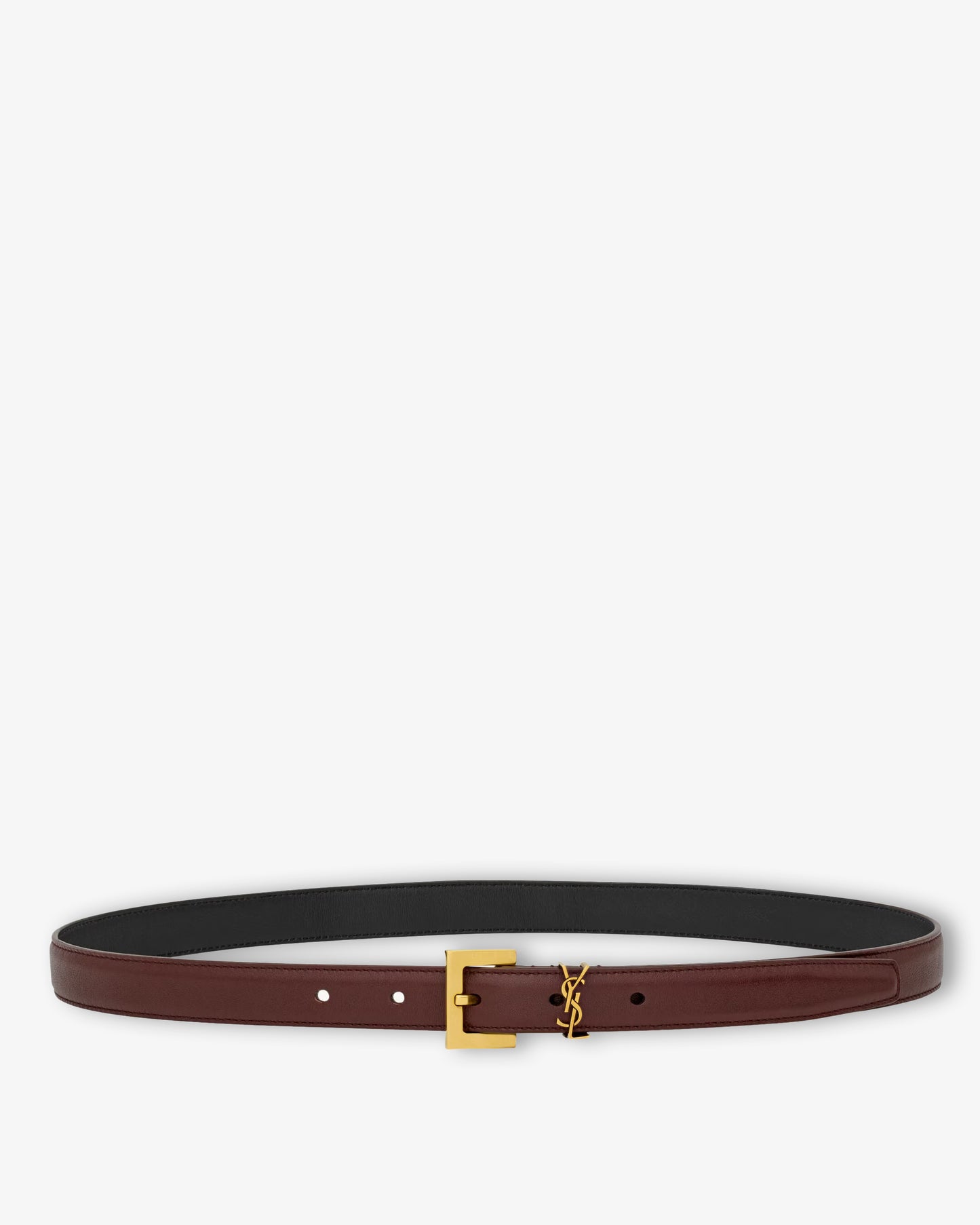 SAINT LAURENT YSL Belt Red Tan