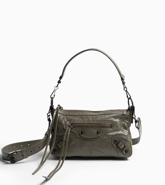 BALENCIAGA Le City Moto Mini Bag Green