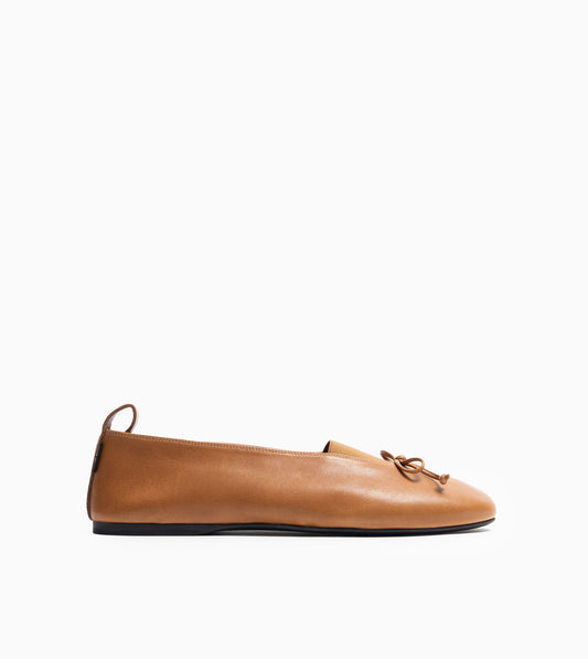MIU MIU BALLERINA NAPPA CARAMEL