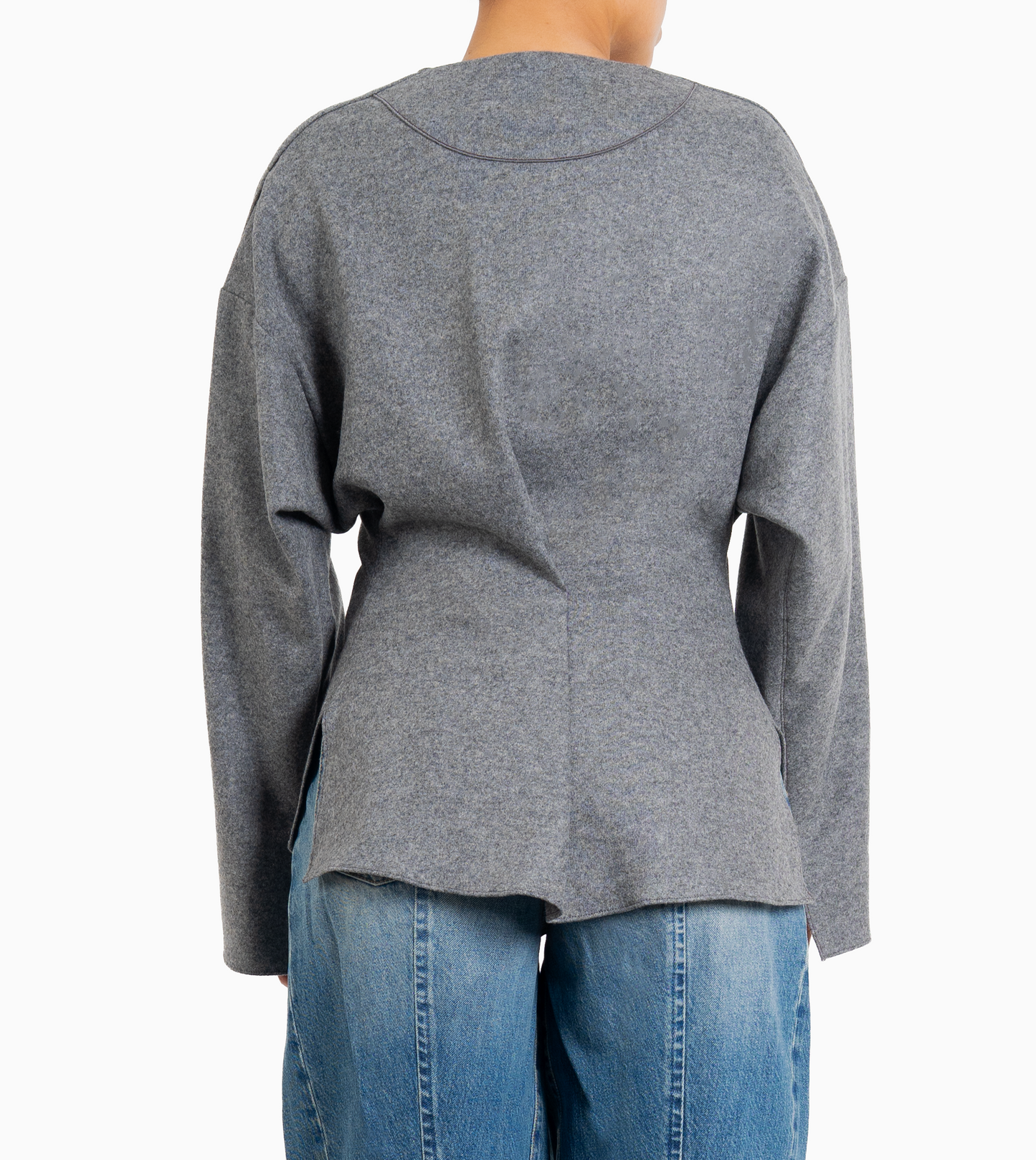 VICTORIA BECKHAM- Long Sleeve Fitted Henley Top