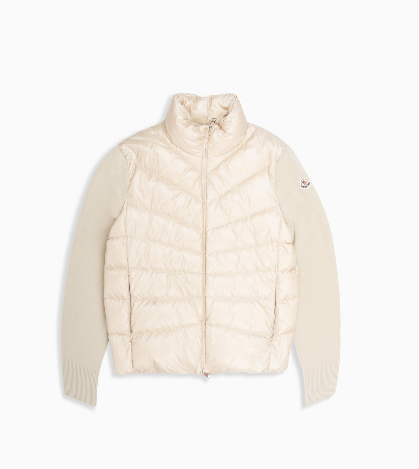 MONCLER CARDIGAN PIUMINO BEIGE
