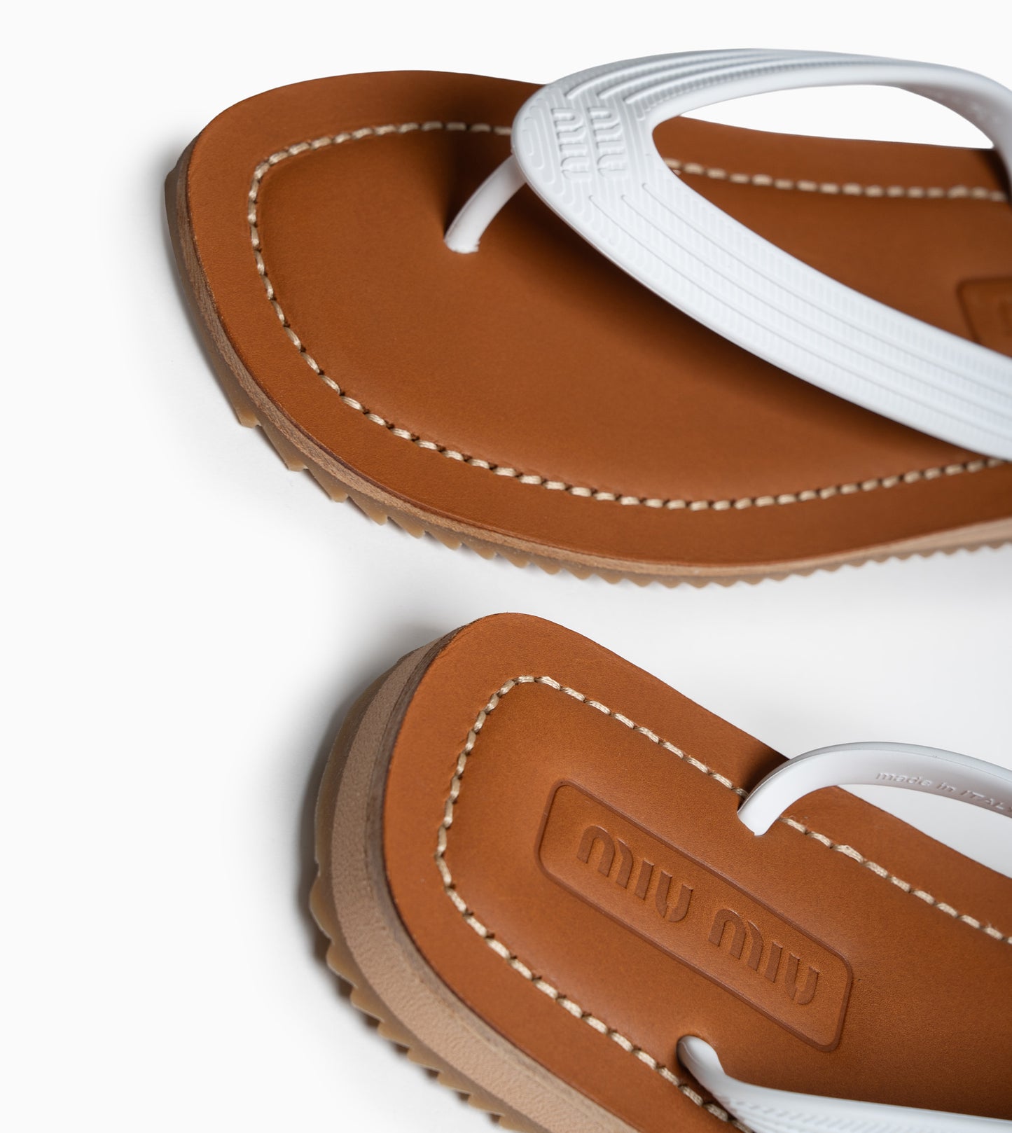 MIU MIU Plastic Thongs White