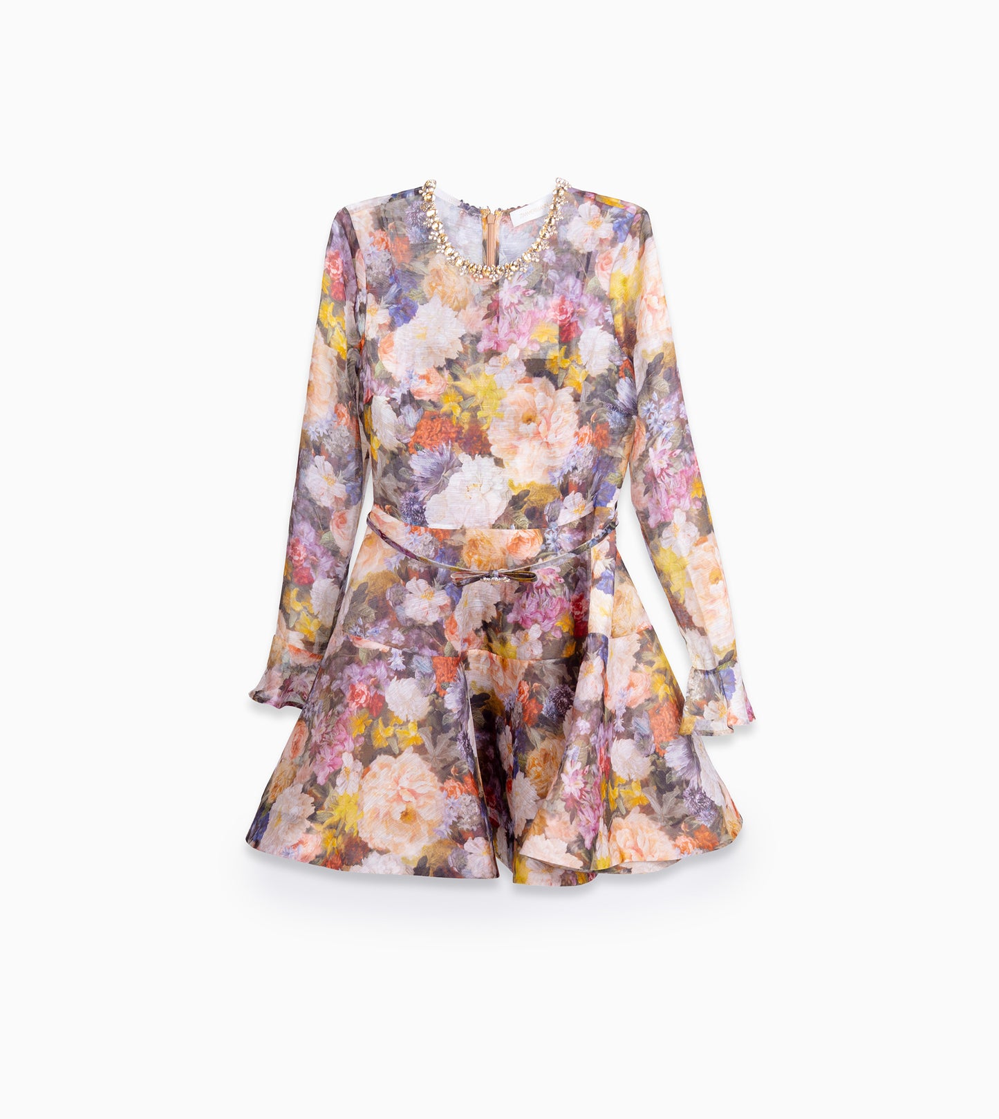 ZIMMERMANN Alchemy Peplum Mini Dress Rosette
