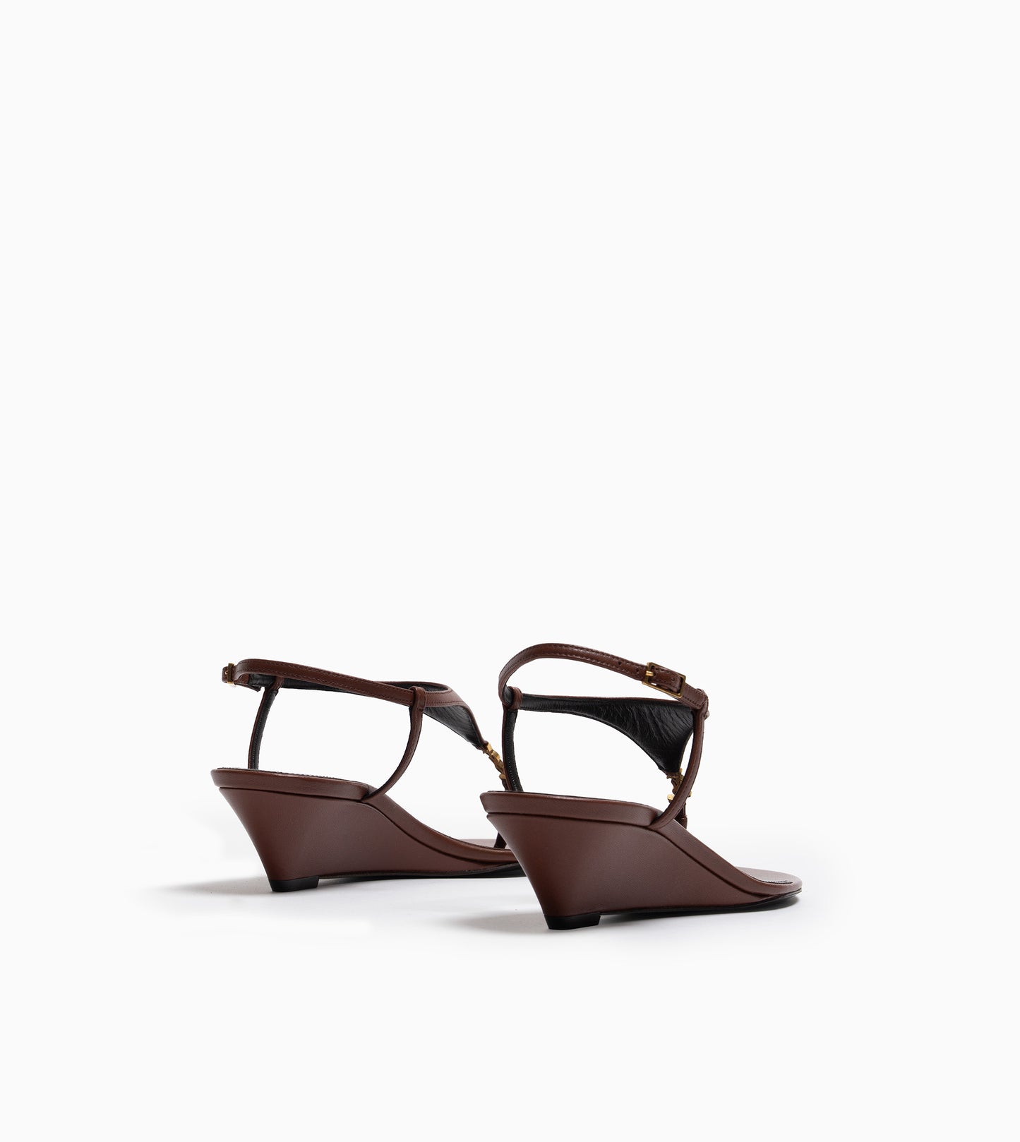 SAINT LAURENT CASSANDRE SANDAL BROWN